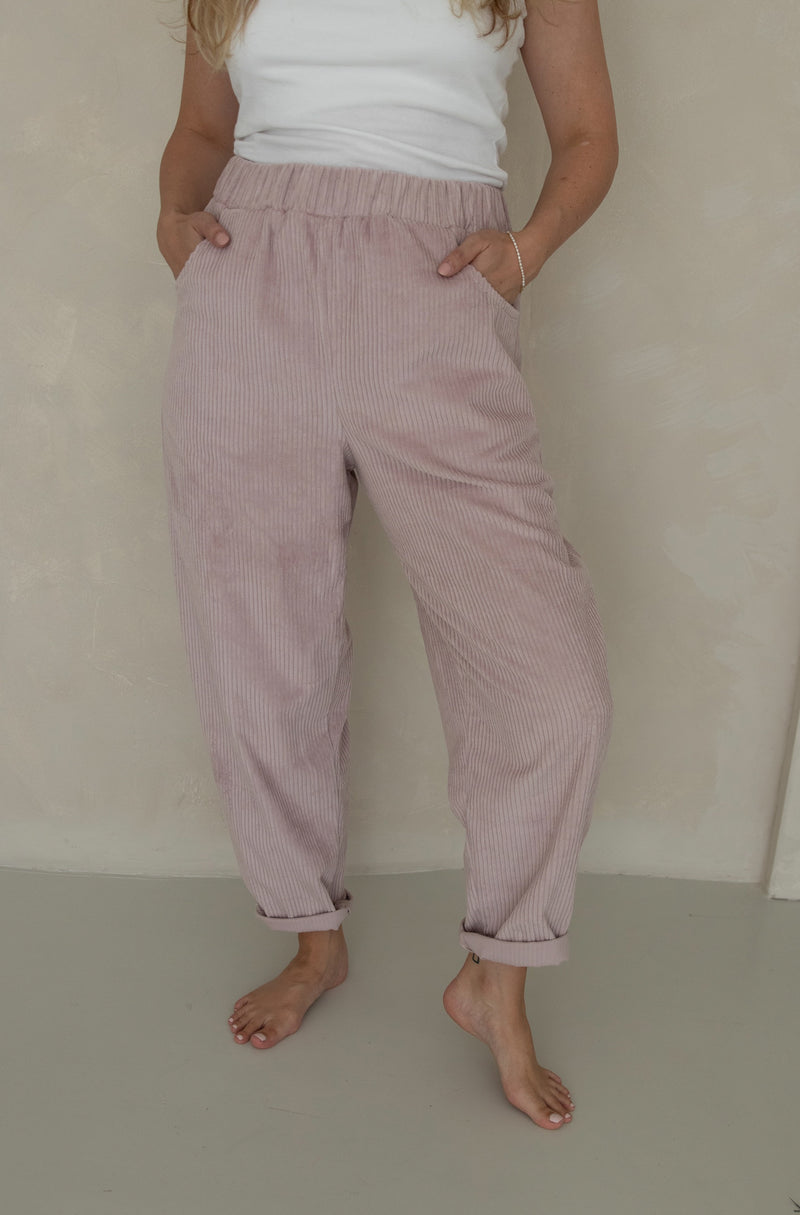 O-Shape Corduroy Pants Lilac