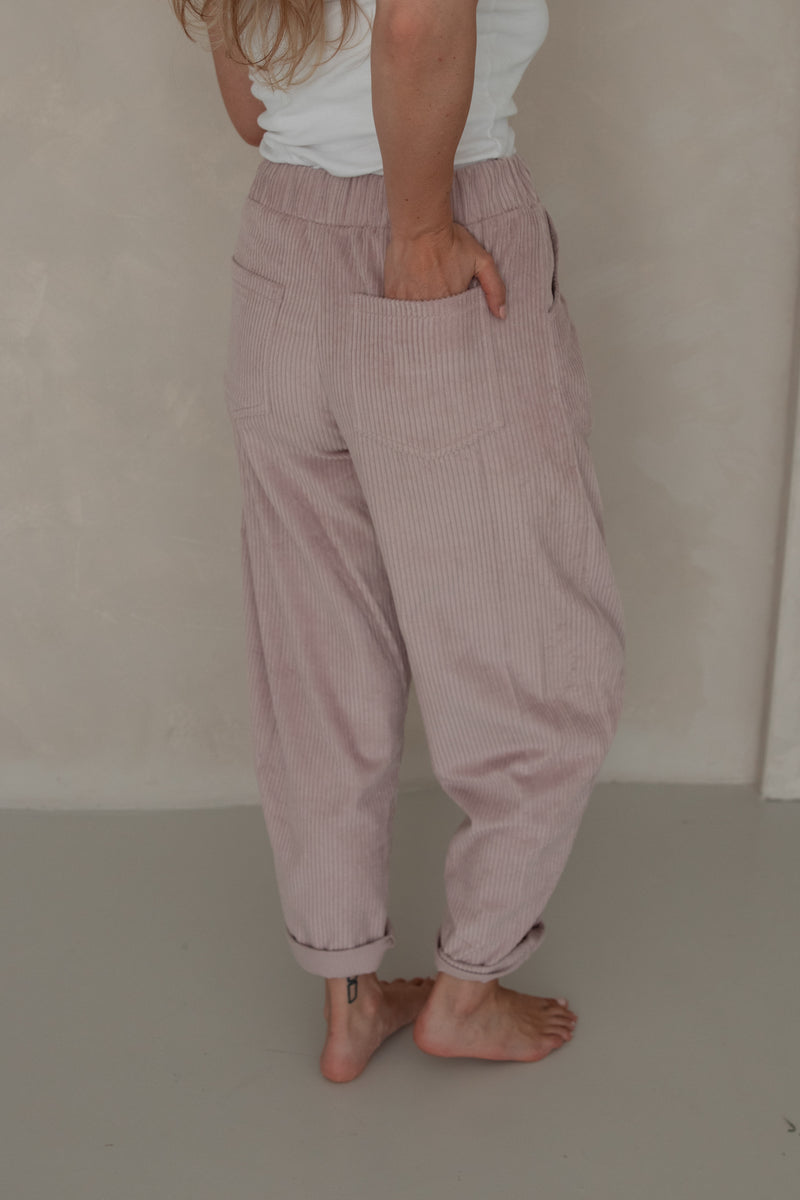 O-Shape Corduroy Pants Lilac