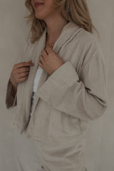 Cordjacke Beige