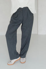 PREMIUM pleated trousers Gray Melange