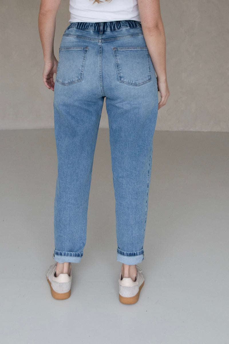 Mom-Jeans Ash-Black ELANI