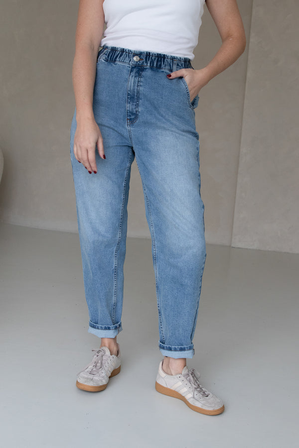 Mom-Jeans Mid Blue