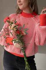 Knitted Sweater Stripes Red/Pink 