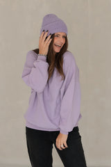 Rib Knit Hat Lavender