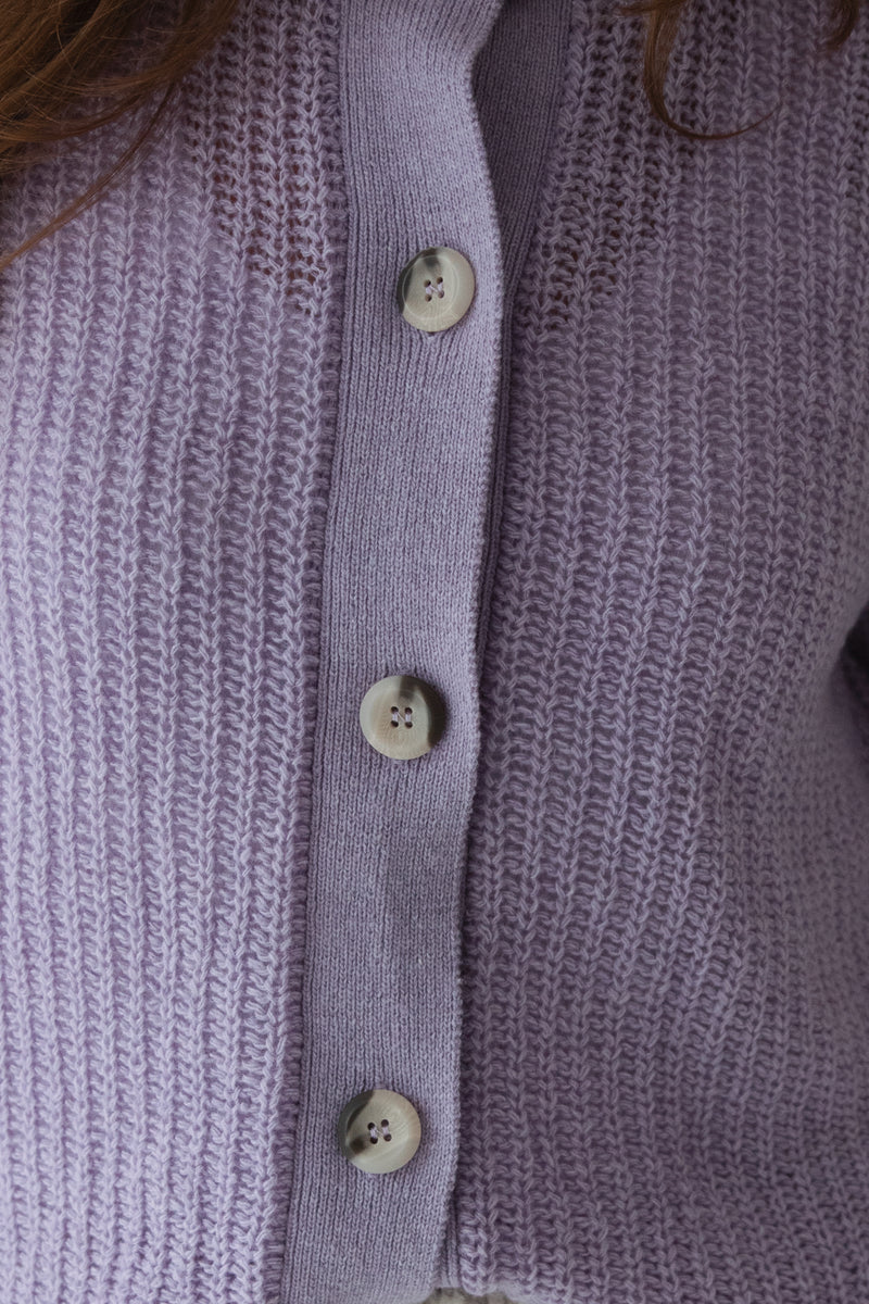 Strickjacke aus Wolle Lavender