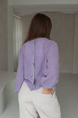 Strickjacke aus Wolle Lavender